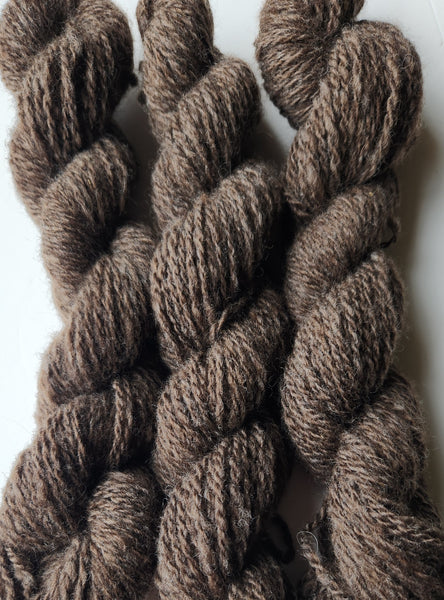 "Tawny Brown" - 100% Hand spun NZ  Wool